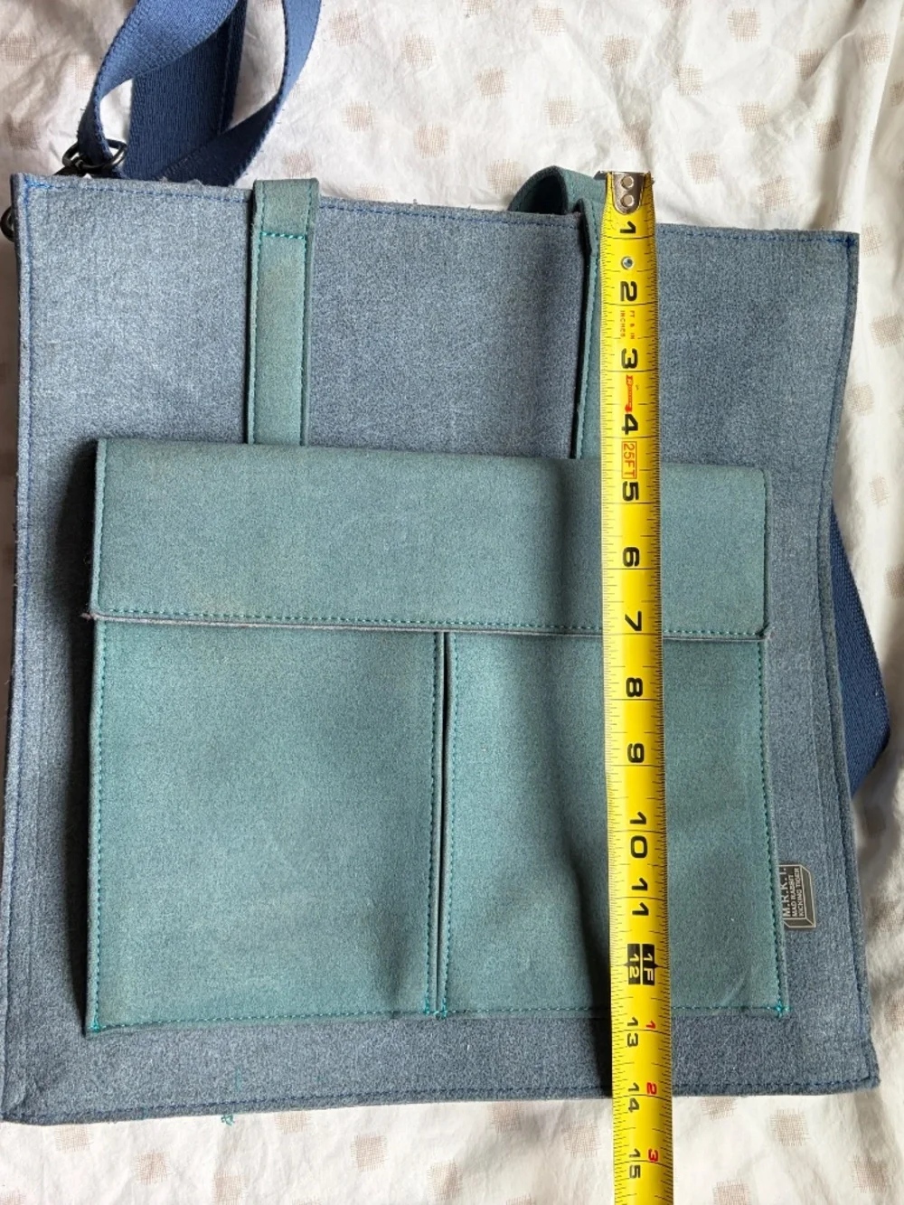 M.R.K.T. Crawford Tote Mad Rabbit Kicking Tiger Laptop Crossbody Purse Bag Felt